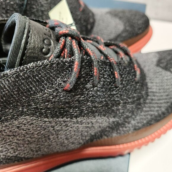 NWB Cole Haan Zerogrand Stitchlite Knit Chukkas Mens 8.5M Black/Gray Red Sole - Picture 16 of 16